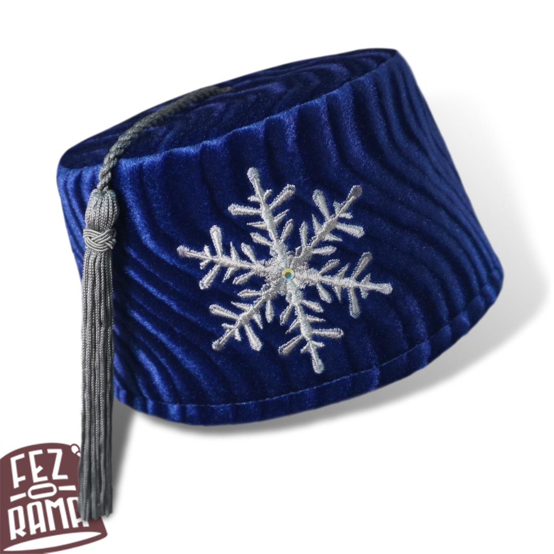 Silver Snowflake Fez
