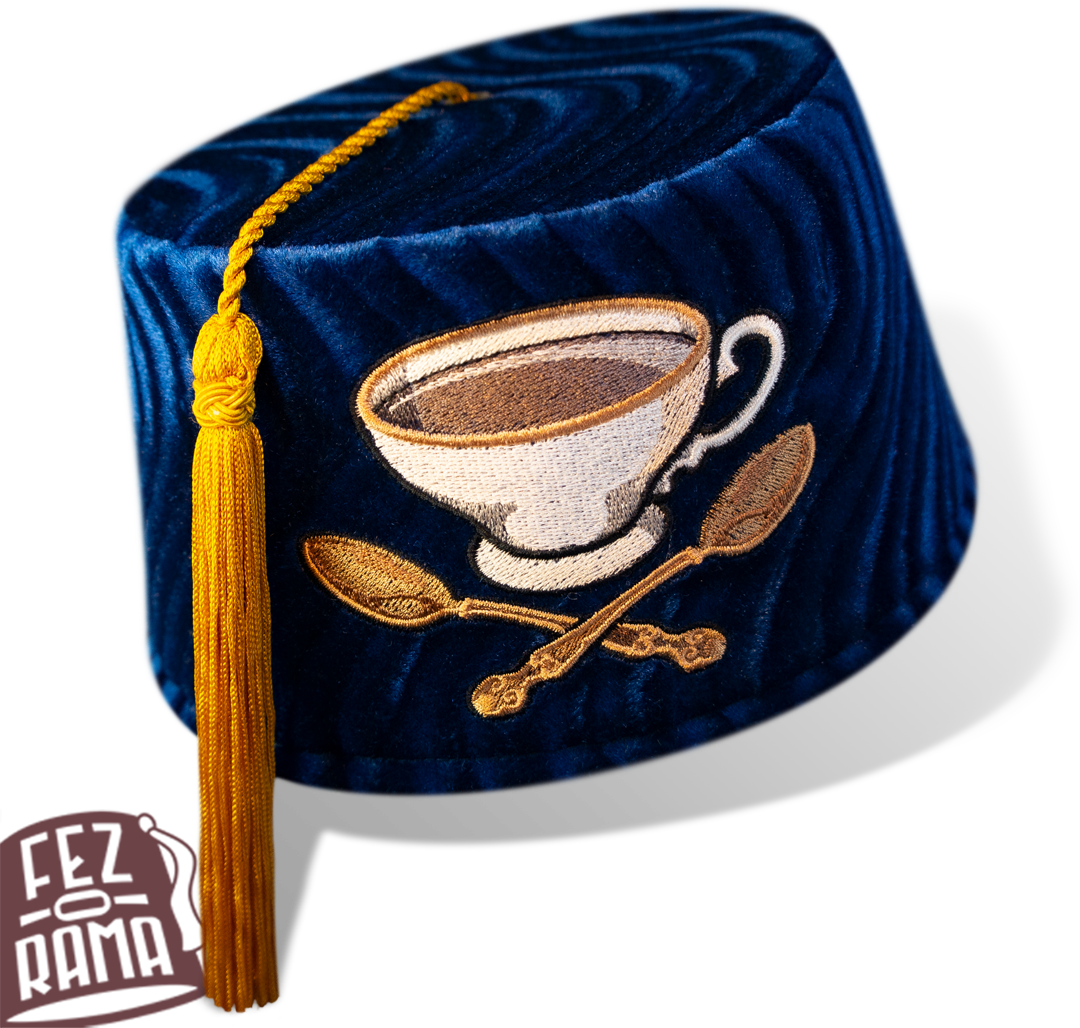 Blue Tea Cup and Cross Spoons Fez