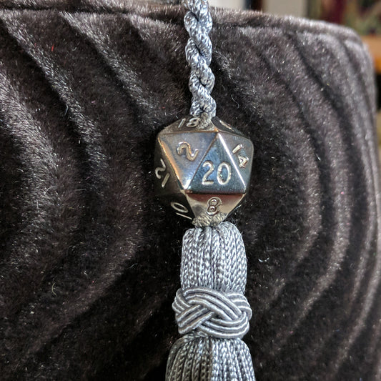 Bronze D20 Tassel Pin