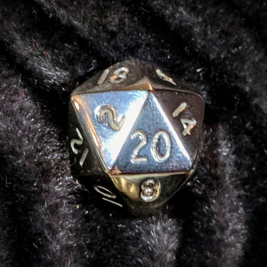 Bronze D20 Tassel Pin