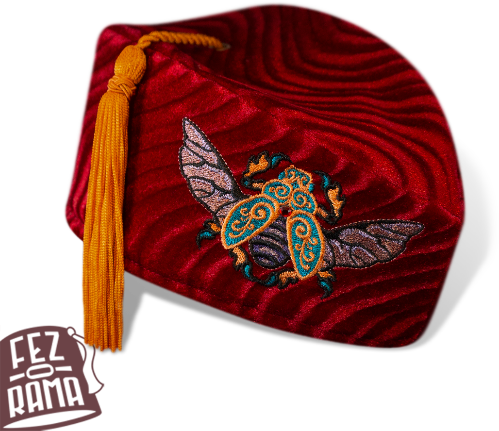 Red Scarab Chapeau
