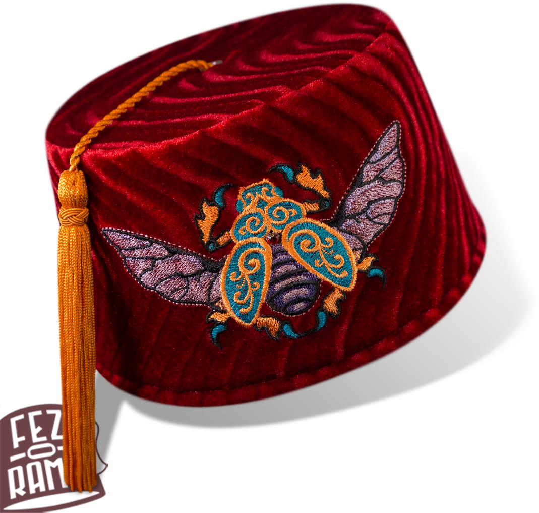 Red Scarab Fez