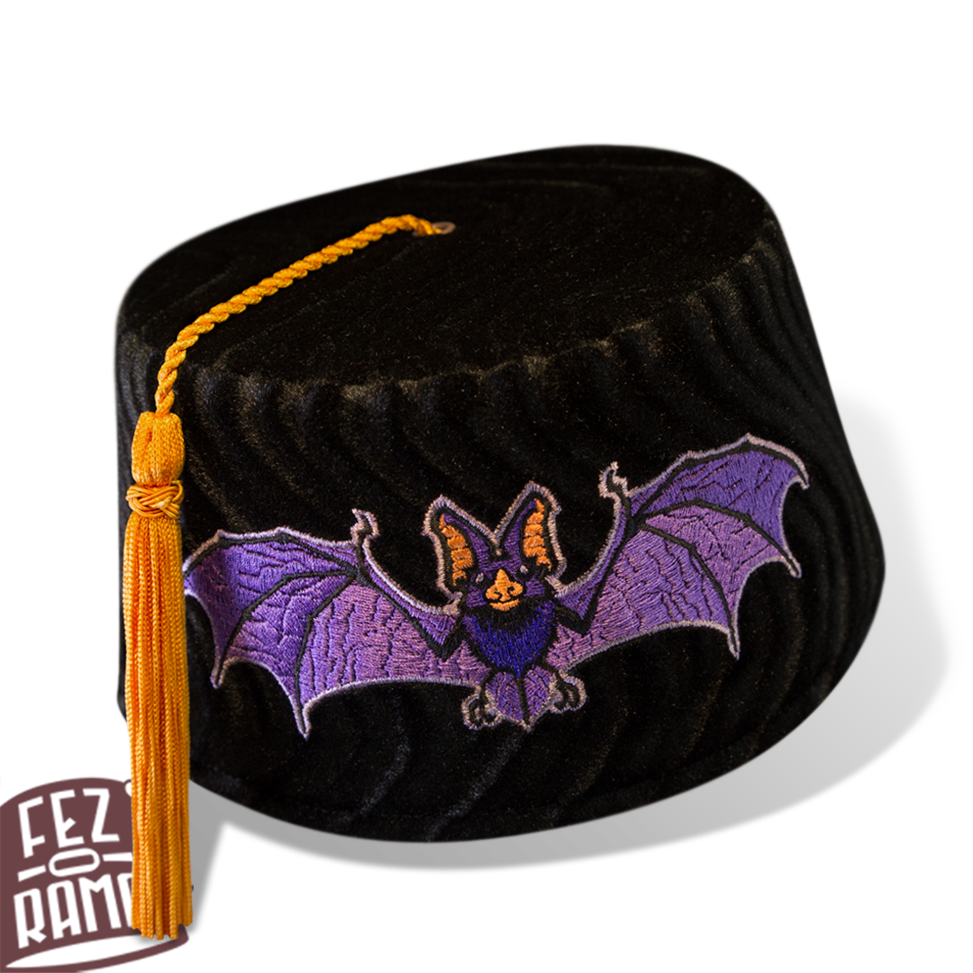 Purple Bat Fez