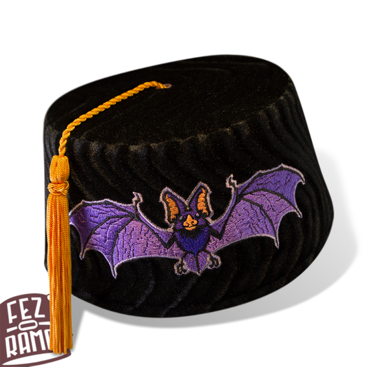 Purple Bat Fez