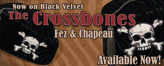 The Black Crossbones Fez and Chapeau