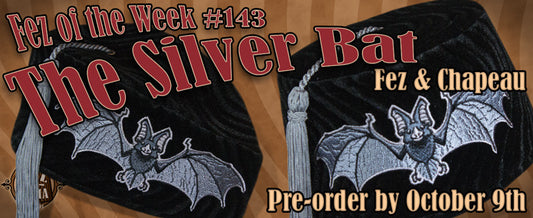 #144 ~ The Silver Bat Fez and Chapeau