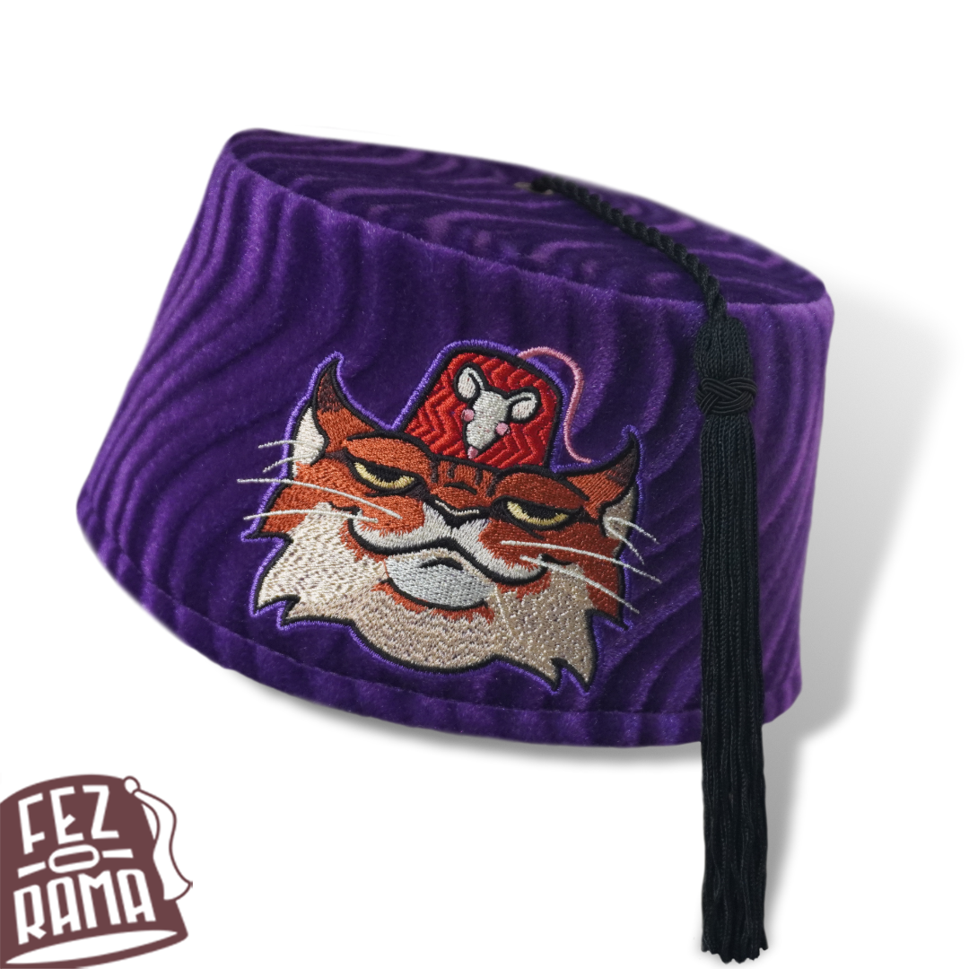Purple Smug Cat Fez