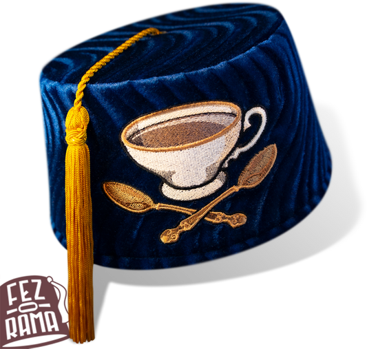 Blue Tea Cup and Cross Spoons Fez