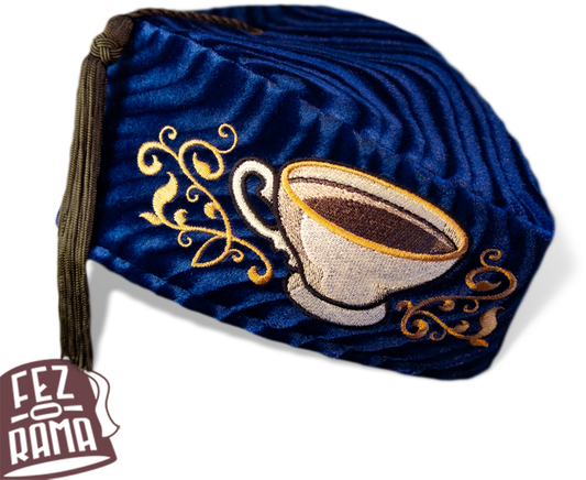 Blue Tea Cup and Cross Spoons Chapeau