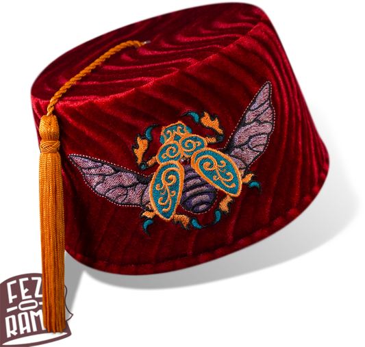 Red Scarab Fez